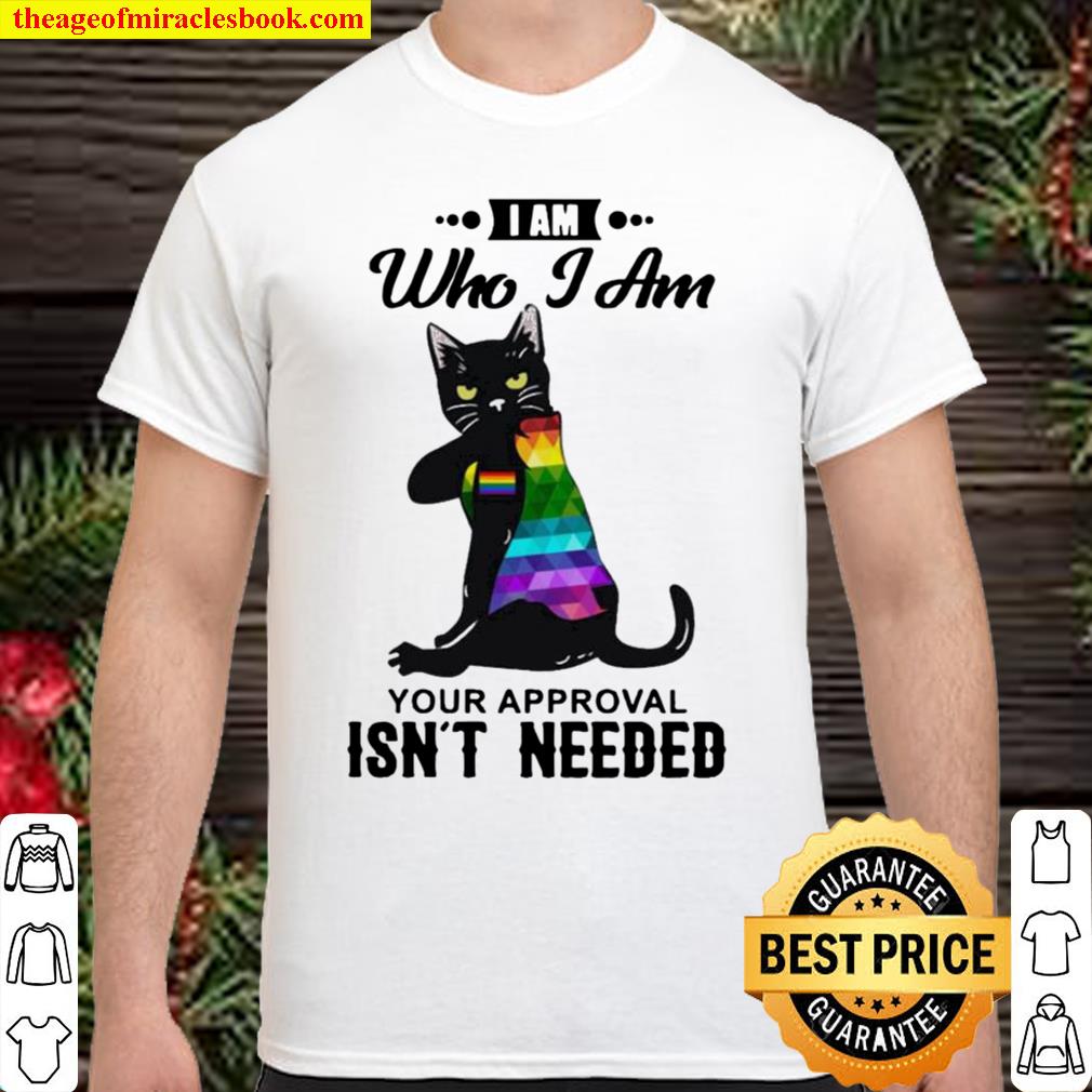 Black Cat LGBT I Am Who I Am Your Approval Isn’t Needed Shirt