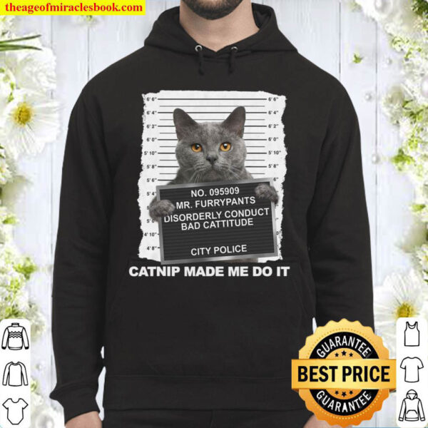 Cat Cute Catnip MaBZZZ Me Do It Funny Cat Vintage Hoodie