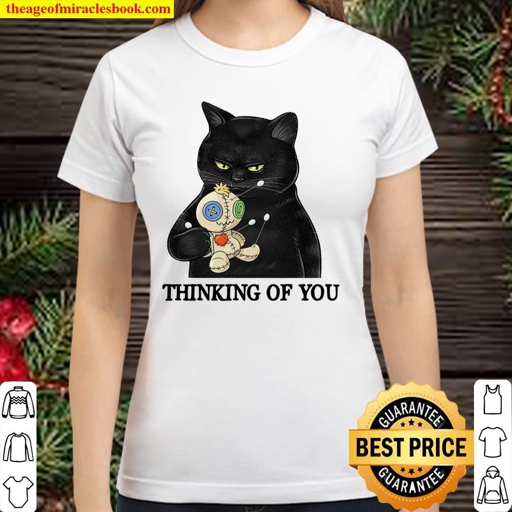 Cat Thingking Of You Classic Women T-Shirt