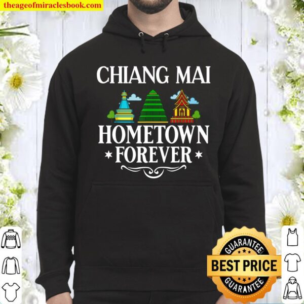 Chiang Mai Thailand City Skyline Map Travel Hoodie