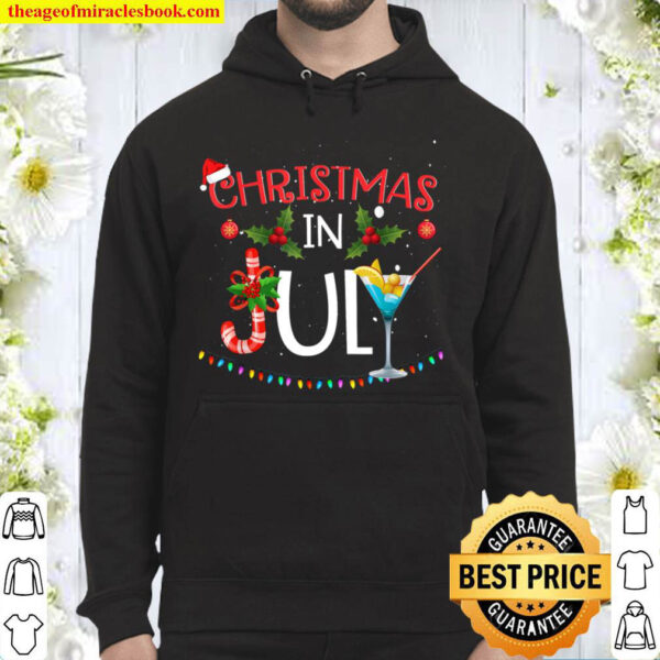 Christmas In July T Shirt Summer Beach Vacation Hoodie