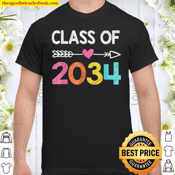 Class Of 2034 Shirt PreK Graduate Preschool Graduation Shirt