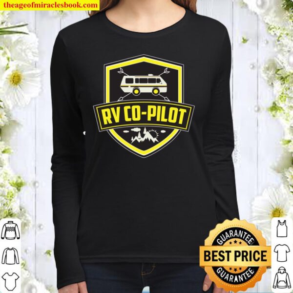 Cool RV Co-Pilot Vacation Funny Recreational Van Driver Gift Women Long Sleeved