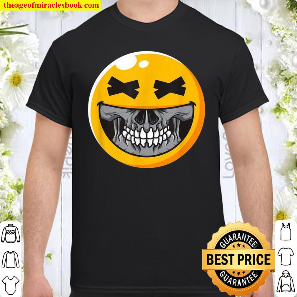 Creepy Smiley Skull Emoji Face Shirt