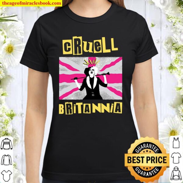 Cruella Cruell Britannia Flag Pop Art Classic Women T-Shirt