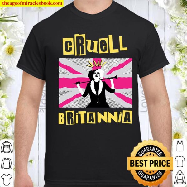 Cruella Cruell Britannia Flag Pop Art Shirt