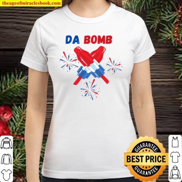 Da Bomb shirt, Red White Blue Popsicle Classic Women T-Shirt