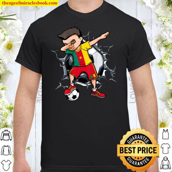 Dabbing Soccer Boy Cameroon Football Lover Jersey Flag Sport Shirt