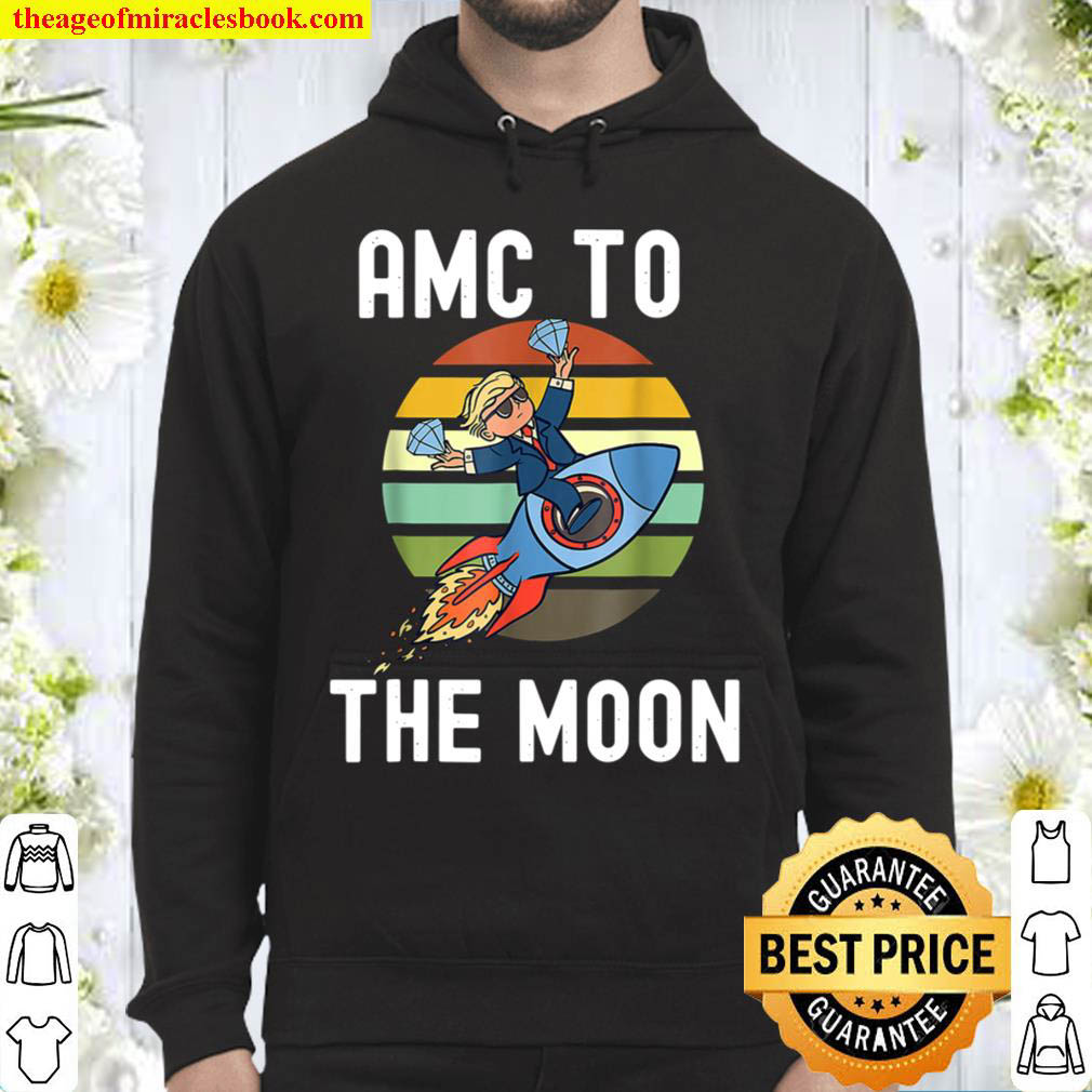 Diamond Hands Stock Market Hoodie AMC Stock Hodl Hold Stonk GME Hodl Amc Moon Sweatshirt AMC Rocket To The Moon