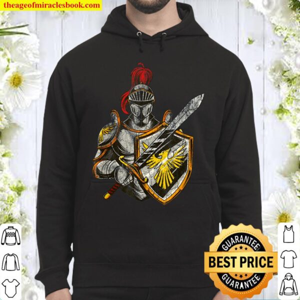 Distressed Knight Gothic Emo Middle Age - Urban Graphic Hoodie