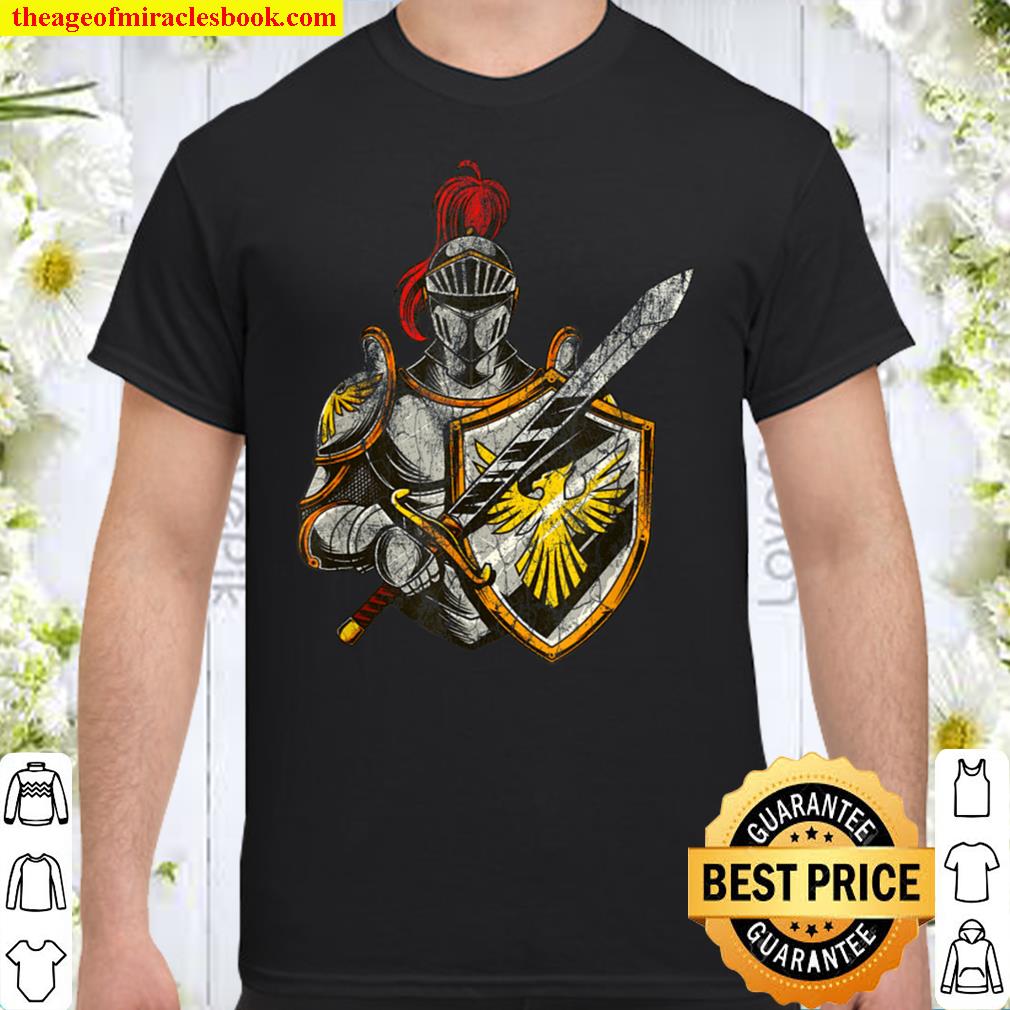 Distressed Knight Gothic Emo Middle Age – Urban Graphic T-Shirt