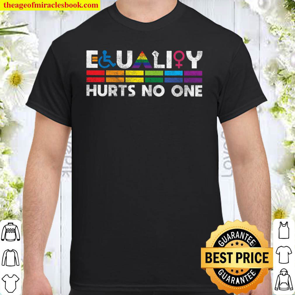 Equality Hurts no one Shirt Human Rights, Black Lives Matter Rainbow Decor Vintage Shirt