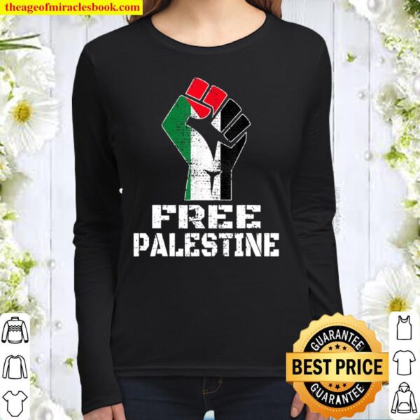 FREE PALESTINE Palestinian Flag Women Long Sleeved
