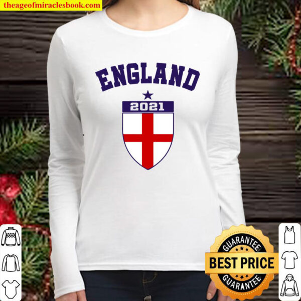 Fan England Football Top Euro Retro England Soccer Jersey Women Long Sleeved