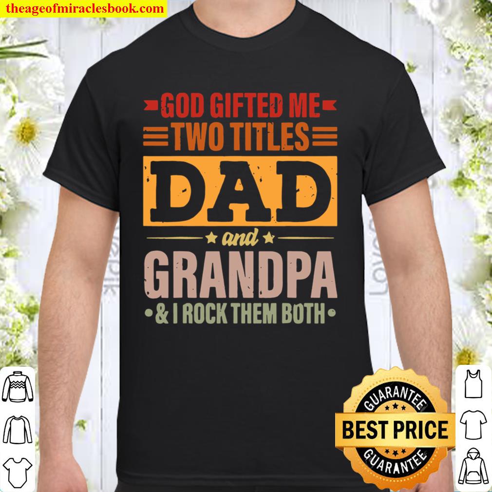 Father’s Day T-shirt Dad Grandpa Title Shirt Mens shirt