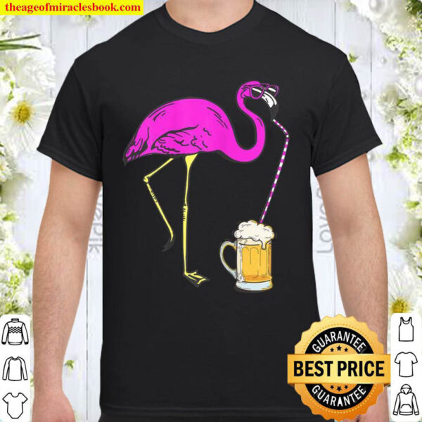 Flamingo Beer Party Design Pink Flamingo Shirt