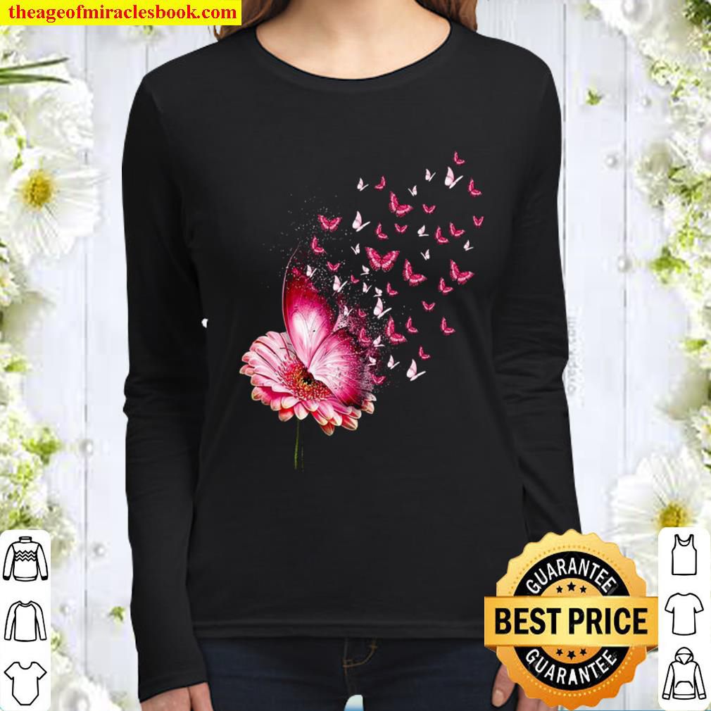 Flower And Butterfly Women Long Sleeved