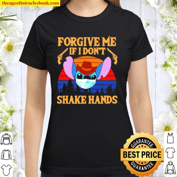 Forgive me if I don’t shake hands stitch vintage Classic Women T-Shirt