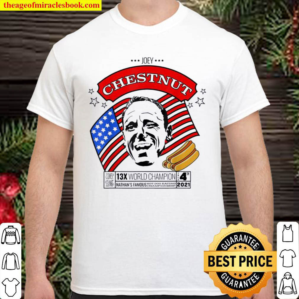 Buy Now – Fourth of July 2021 Joey Chestnut 13x World Champion American Flag Shirt