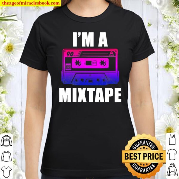 Funny Bisexual Pride Month Gift Vintage Cassette Bi Bisexual Classic Women T-Shirt