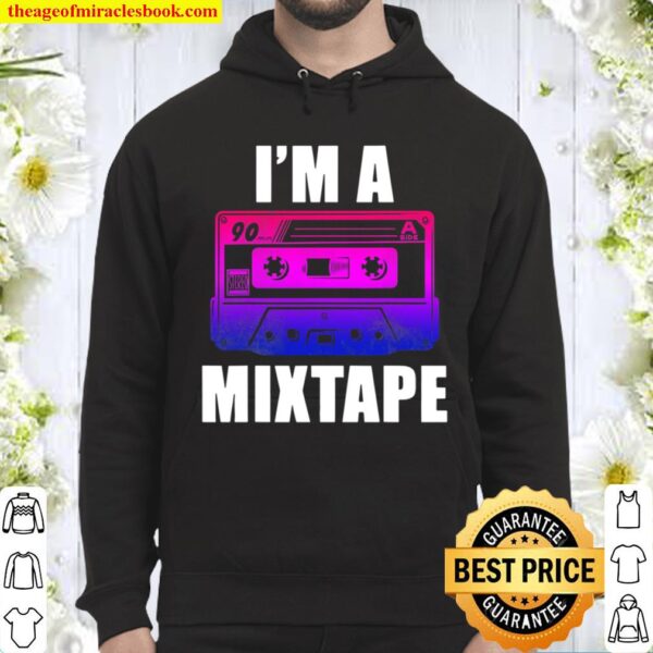 Funny Bisexual Pride Month Gift Vintage Cassette Bi Bisexual Hoodie