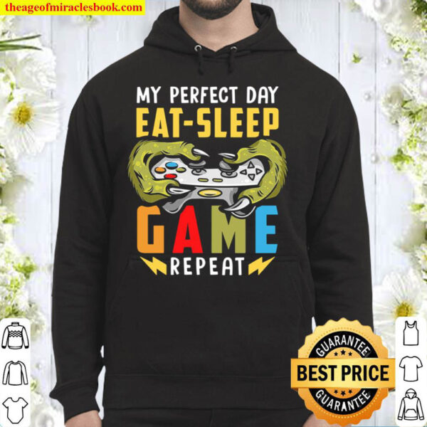 Funny Eat Sleep Game Repeat Video Games Lovers Hoodie
