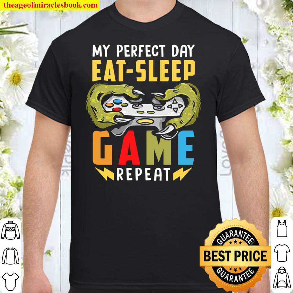 Funny Eat Sleep Game Repeat Video Games Lovers Shirt