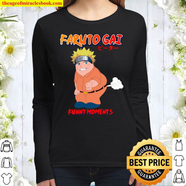 Funny Fat Naruto Faruto Faruto Gai Moment’s Women Long Sleeved