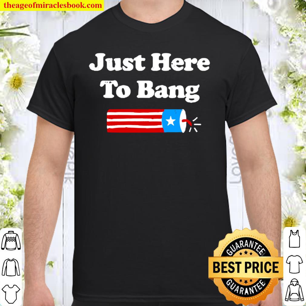 Funny Fourth Of July 4Th Of July Just Here To Bang SHIRT
