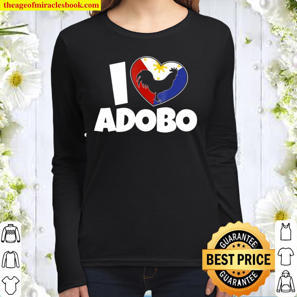 Funny I Love Adobo Filipino Women Long Sleeved