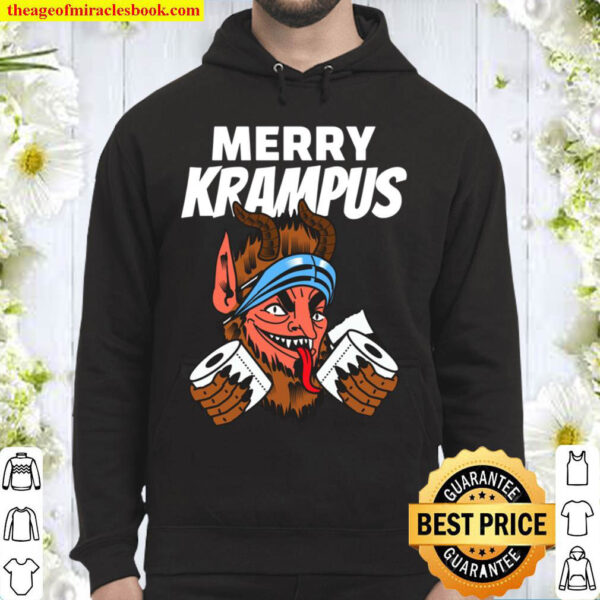 Funny Merry Xmas Krampus Toilet Paper Christmas Gift Pullover Hoodie
