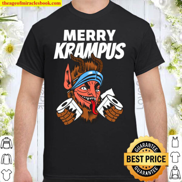 Funny Merry Xmas Krampus Toilet Paper Christmas Gift Pullover Shirt