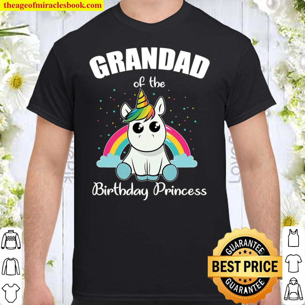 Grandad of the Birthday Princess Unicorn Cute Shirt