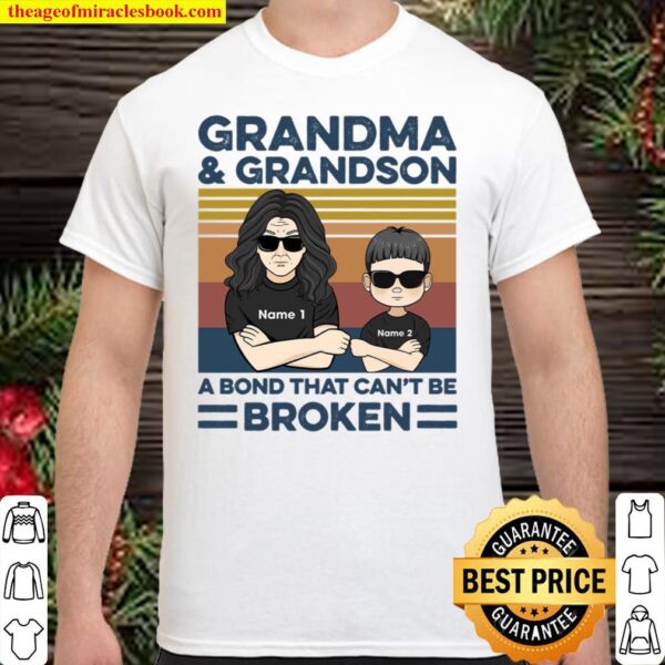 Grandma And Grandson A Bond That Can’t Be Broken, Family Custom Shirt