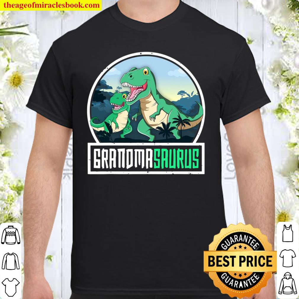 Grandmasaurus T-Rex Dinosaur Saurus Grandma Matching Family Shirt