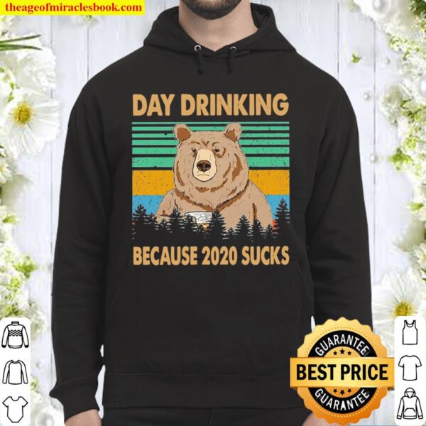 Grumpy bear day drinking because 2021 sucks vintage Hoodie