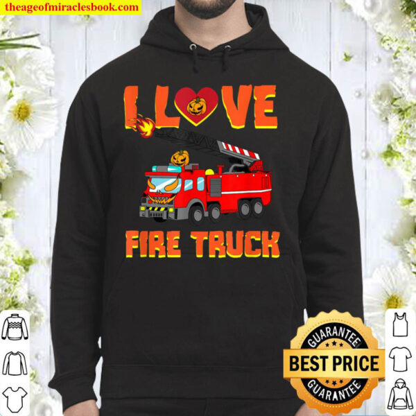 Halloween I Love Fire Truck Unique Creepy Pullover Hoodie