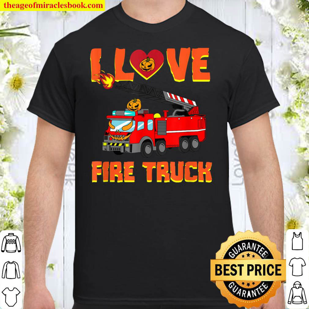 [Best Sellers] – Halloween I Love Fire Truck Unique Creepy Pullover Shirt