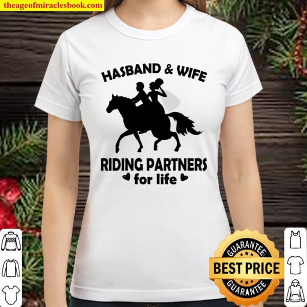 Hasband And Wife Riding Partners For Life Classic Women T-Shirt