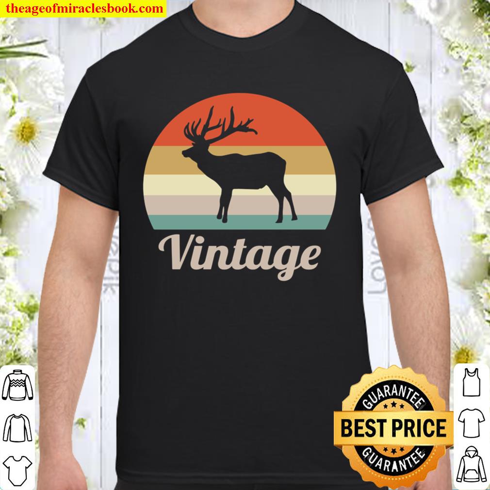 Hirsch Reh Jagen J„ger Jagd Wildnis Vintage Retro Style Shirt