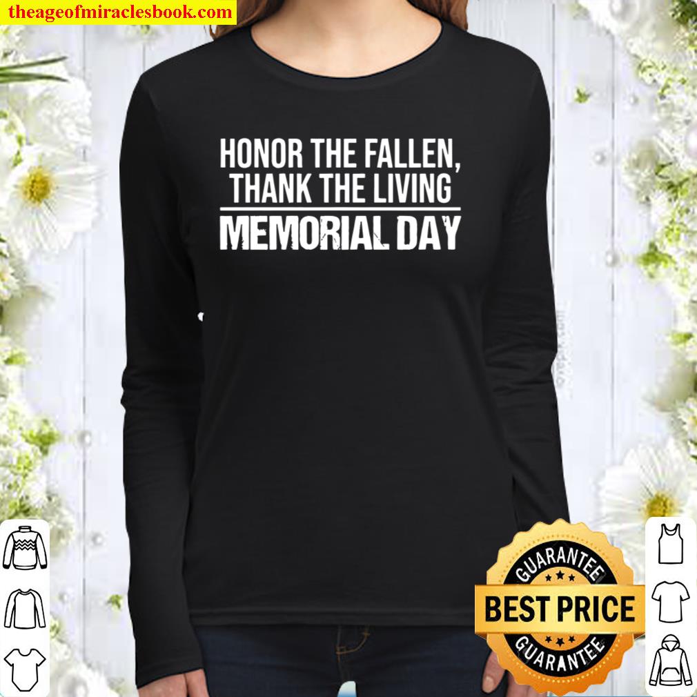 Honor The Fallen Thank The Living Women Long Sleeved