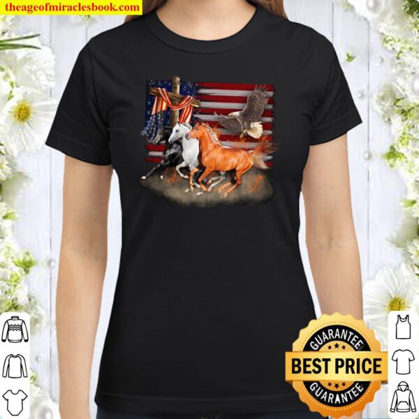 Horse Star Flag Proud Classic Women T-Shirt
