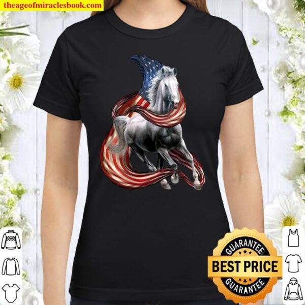 Horse cool and freedom horse lovers Classic Women T-Shirt