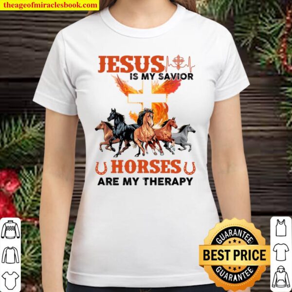 Horses are my therapy - gift for horse lover Classic Women T-Shirt