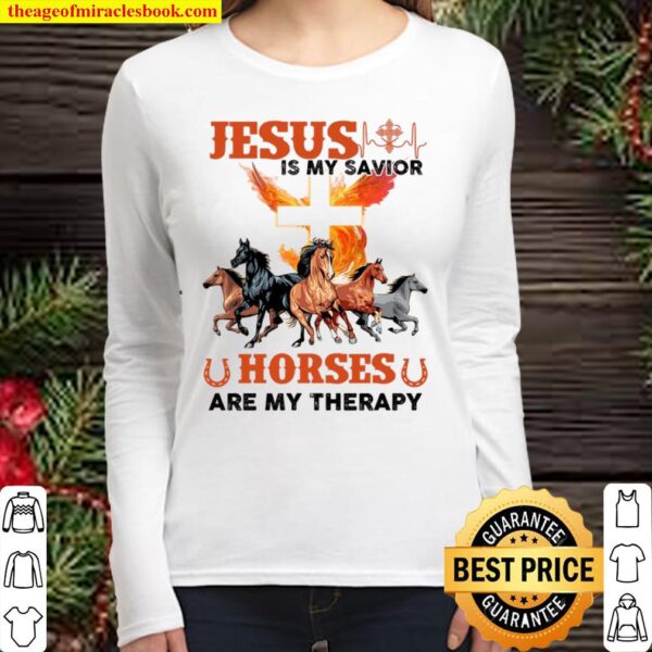 Horses are my therapy - gift for horse lover Women Long Sleeved