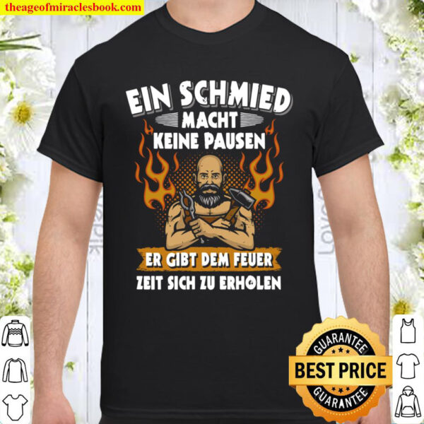 Hufschmied Schmiedezange Sch rze Amboss Spruch Mann Fun shirt