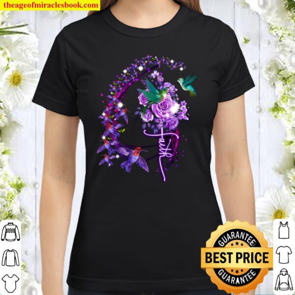 Hummingbird purple faith bird lovers Classic Women T-Shirt