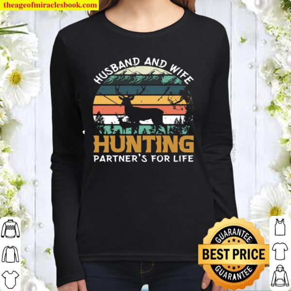 Husband and Wife Hunting Partners For Life Women Long Sleeved