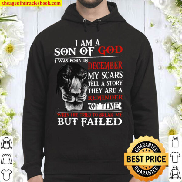 I Am A Son Of God I Was Born In December My Scars Tell A Story They Ar Hoodie