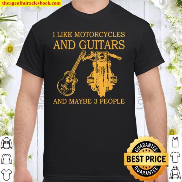 I Like Motorcycles And Guitars Silhouette SHIRT